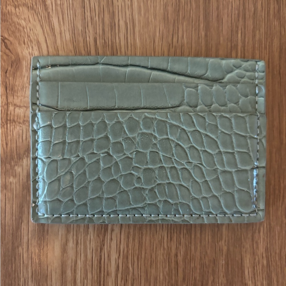 Faux Snakeskin Card Holder